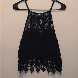 ❌SOLD❌ Black lace tank top🌸